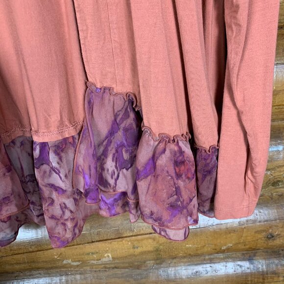 LOGO Lori Goldstein Women's M Flowy Cardigan - Picture 2 of 8